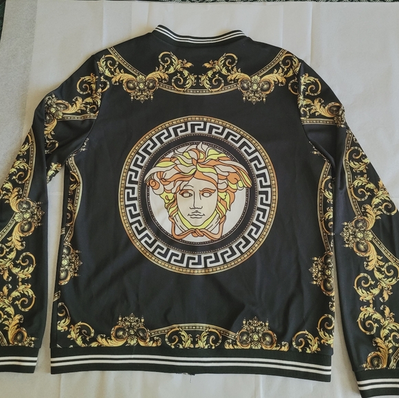 Versace style jacket/bomber lightweight size M/L - Picture 4 of 12